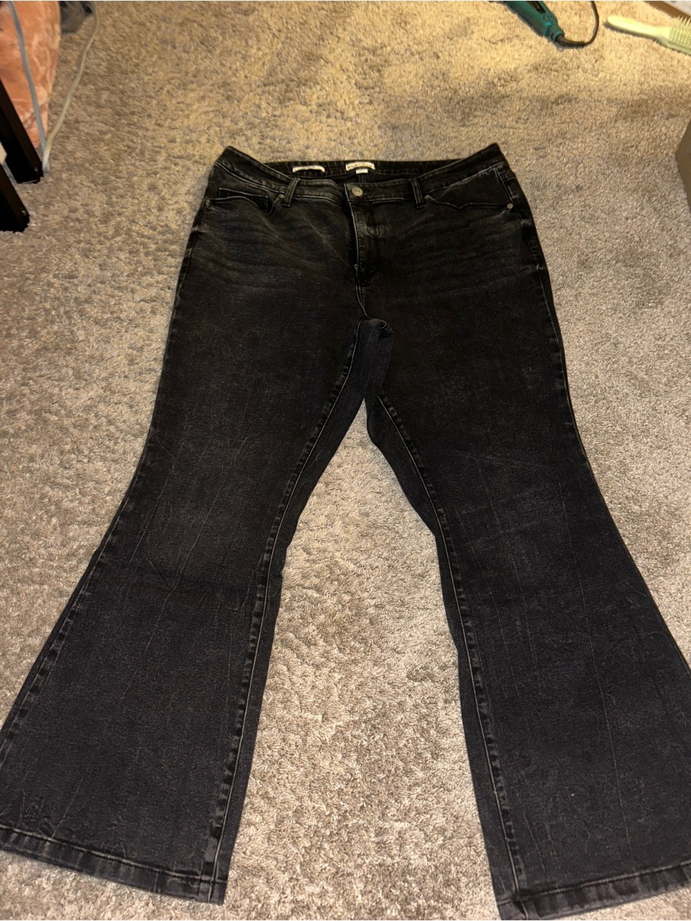 Ava & Viv Black Flared Women's Jeans - High-Rise Wide Leg